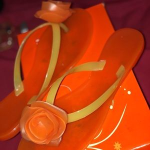 Orange Rose Sandals